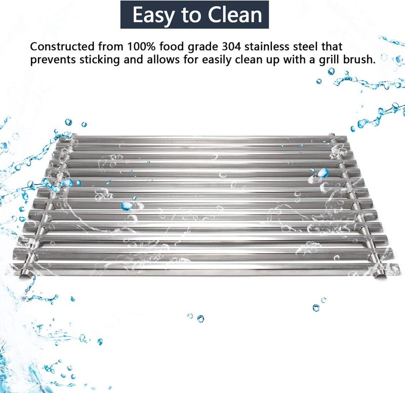 Hongso SUS304 Stainless Steel Grill Grates 7527 65619 7638 7525 for weber Genesis Silver Gold B & C 1000-5000, Weber Spirit I & II 300 Series E & S 310 315 320 330 335 Spirit 700, Weber 900 Gas Models - Image 5